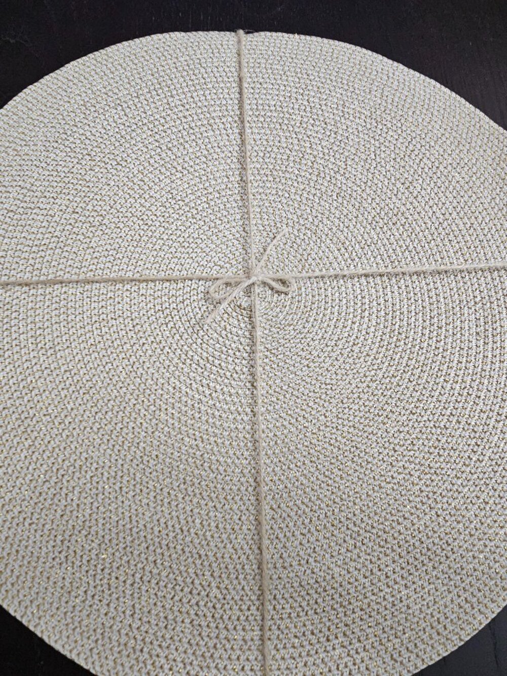 Pottery Barn Woven Round Placements - New Set of 4!